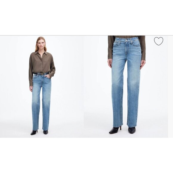 Madewell $138 The Tall Perfect Vintage Wide-Leg JeanSize T27 NR905 - Picture 1 of 8